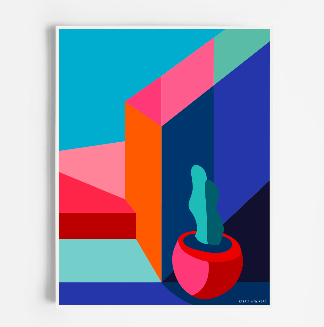 Cascade Into Blues | Matte Paper | Art Print