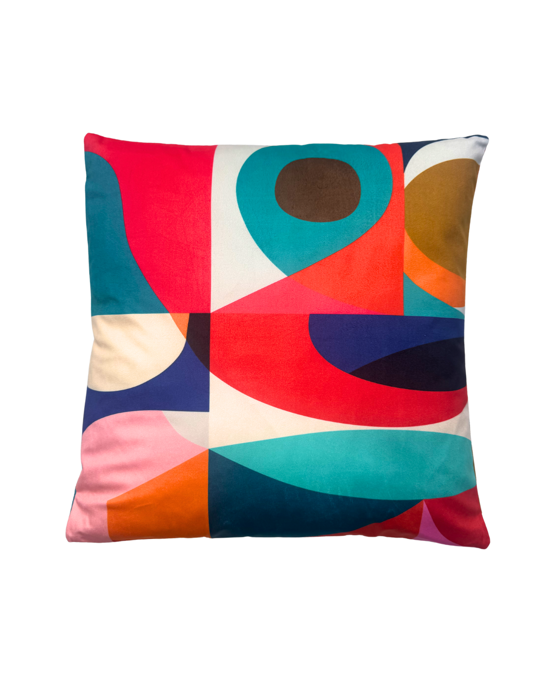 Kaleidoscope Throw Pillow | Abstract Velvet Accent Pillow 18x18