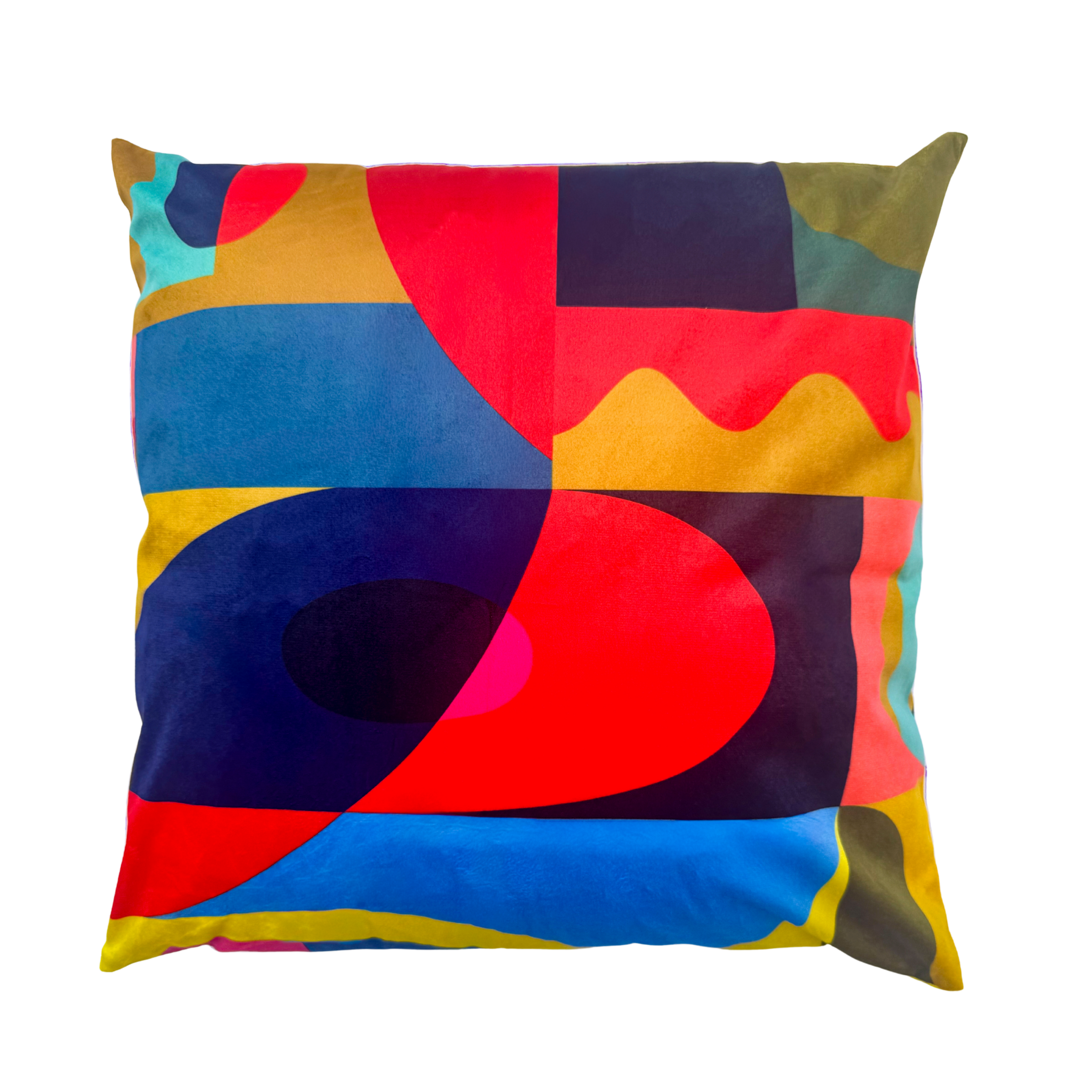 Perpetual Motion Throw Pillow | Abstract Velvet Accent Pillow 18x18